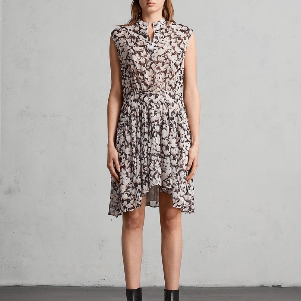 ♥️🔥AllSaintsWomen's Pink Victoria Magnolita Dress Size 2